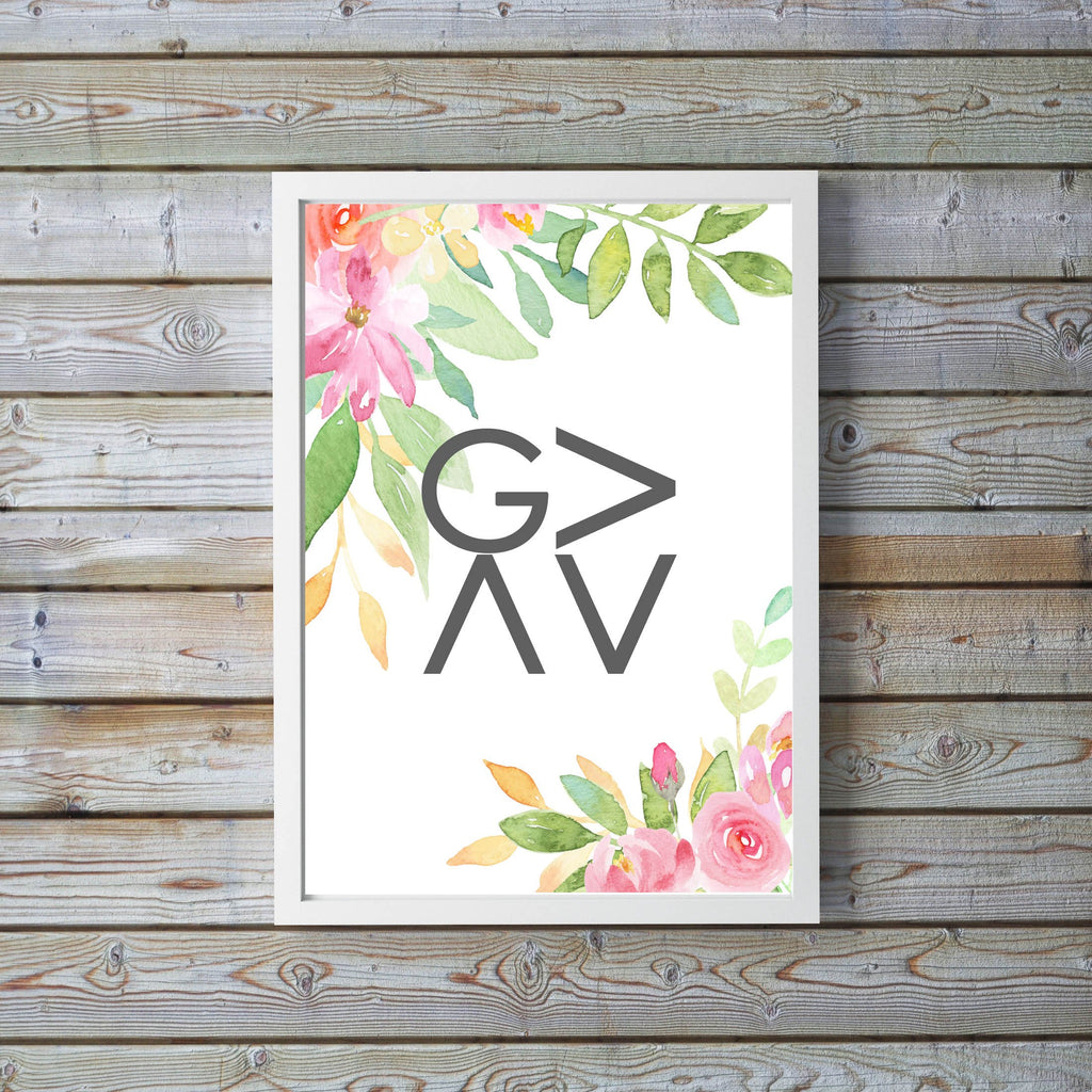 Floral Bible Verse Print - ideal gifts for a christian or a lovely addition to a christian nursery; 