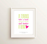 Best Teacher Print, Thank You Teacher, Daycare Teacher Gift, Gifts for Teachers, Personalized Teacher Appreciation Gift