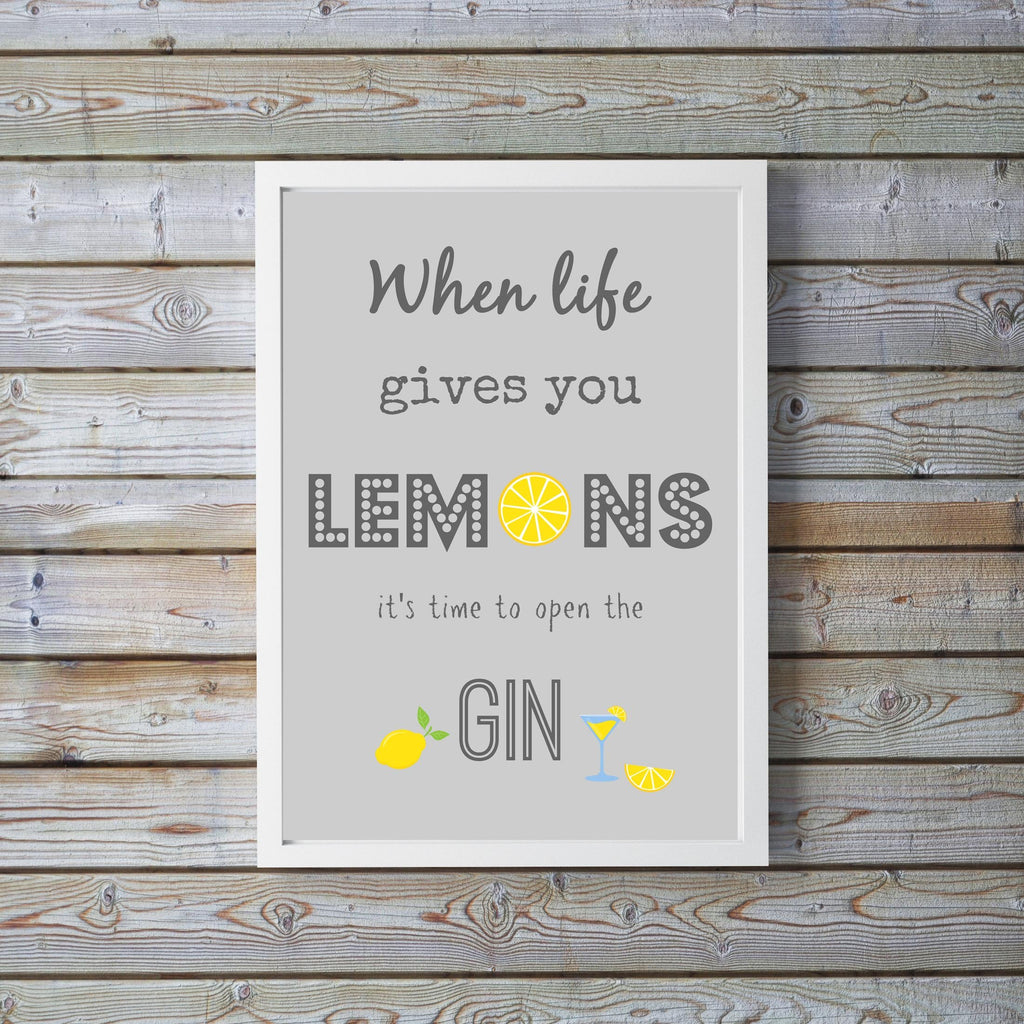 Kitchen Pictures, Kitchen Wall Art Ideas, Gin and Tonic Print, Gin and Tonic Printables