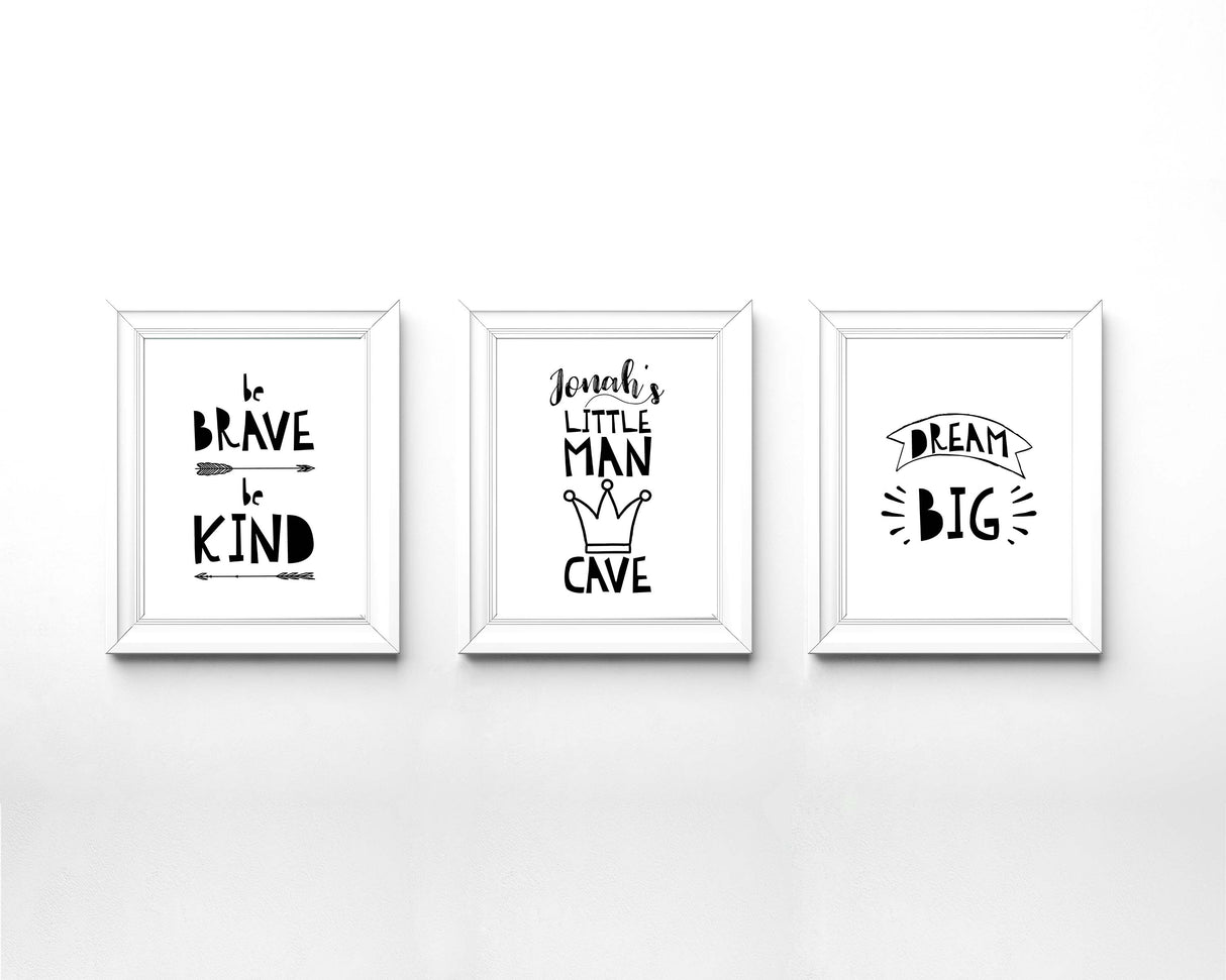 black and white nursery art, black and white nursery wall decor, baby boy nursery ideas, baby boy nursery decor