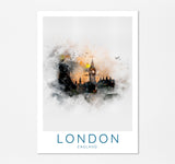 Abstract London print, London print abstract, London abstract print, London prints, English decor, british decor, uk decor