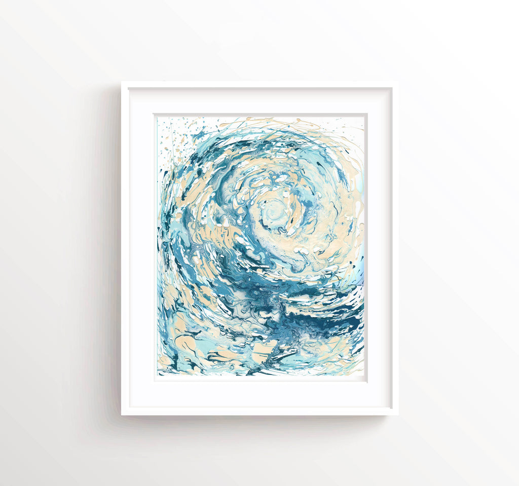 Sea-inspired decor to create a calming atmosphere, Contemporary design meets natural beauty in our crashing wave art