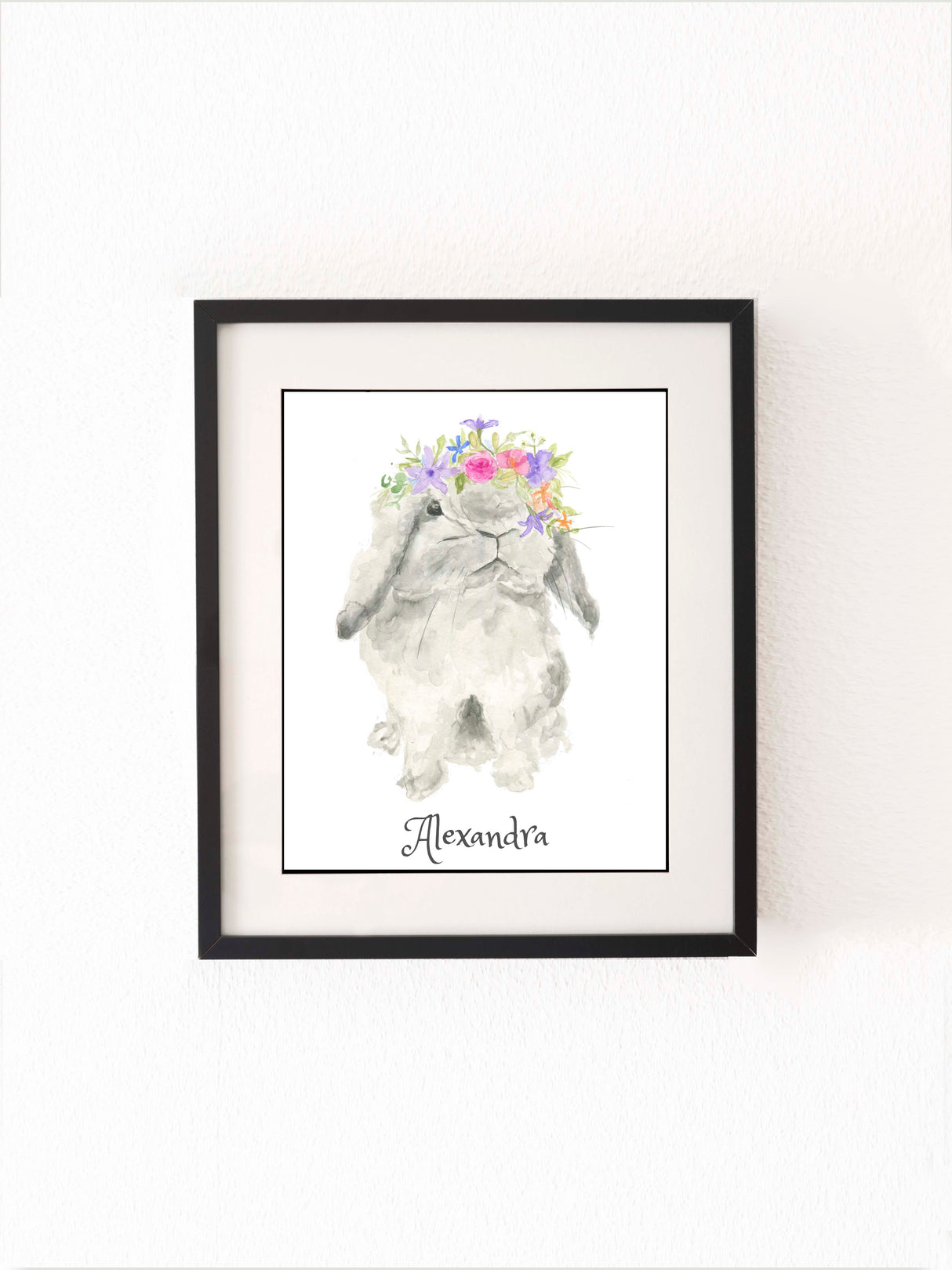 personalised bunny art, Personalised Name Wall Art for Nursery, Kids Name Wall Art Print, children's wall art prints