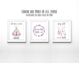 Nursery Quote Prints, Set of 3 Nursery Prints, Adventure Nursery Prints, Tribal Nursery Decor, Dream Catcher Nursery Art