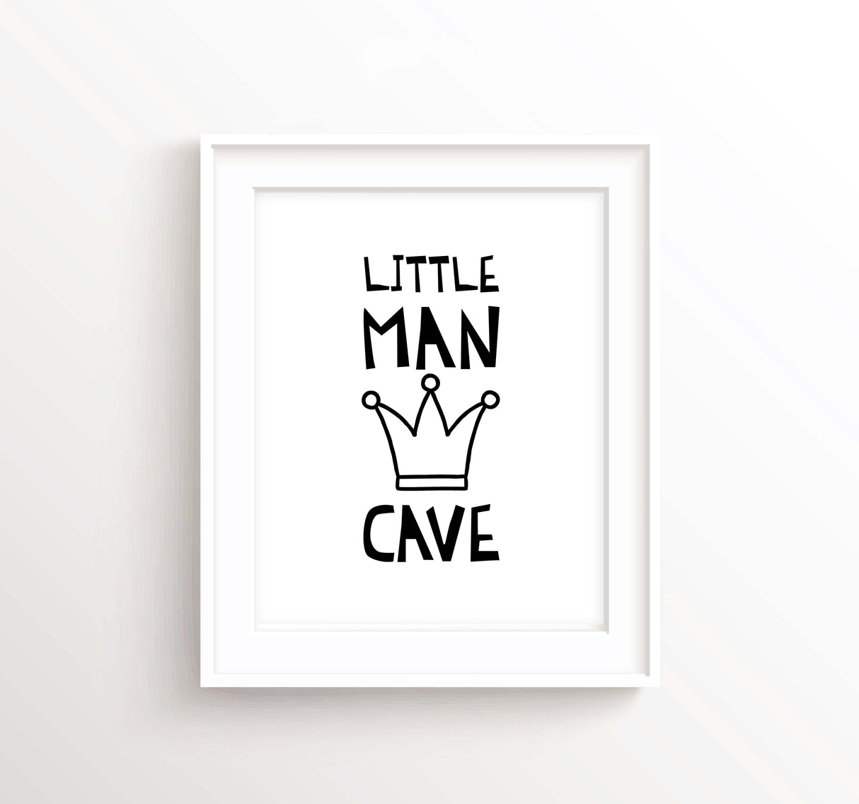 Little Man Cave Nursery, Boy Nursery Decor,  Nursery Decor, Boys Room Decor, Monochrome Print, Black and White Nursery Prints