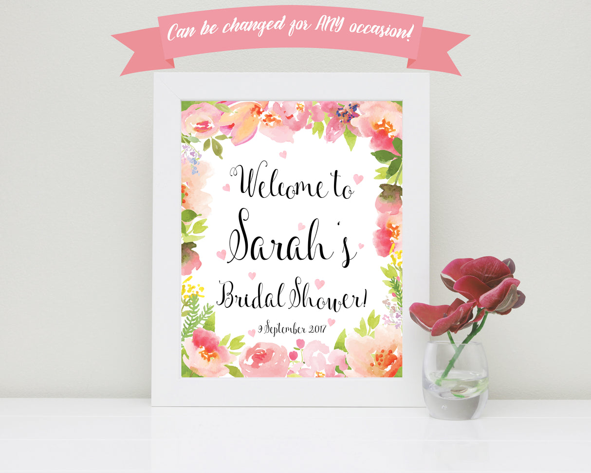 Hen Party Sign, Bridal Shower Accessories, Hen Party Decorations, Bridal Shower Welcome Sign, Bridal Shower Sign