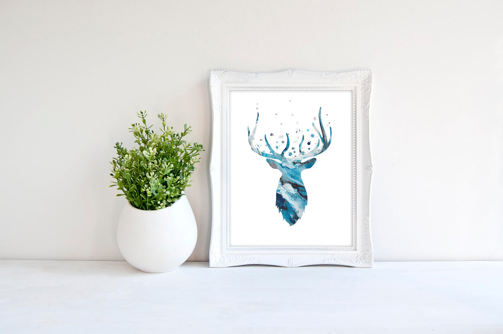 Deer Painting Abstract, Stag Painting Abstract, Abstract Stag Print, Abstract Deer Print, Deer Print Abstract