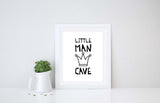 Little Man Cave Nursery, Boy Nursery Decor,  Nursery Decor, Boys Room Decor, Monochrome Print, Black and White Nursery Prints