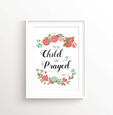 For This Child I Have Prayed Wall Art Print - 1 Samuel 1 27 Picture