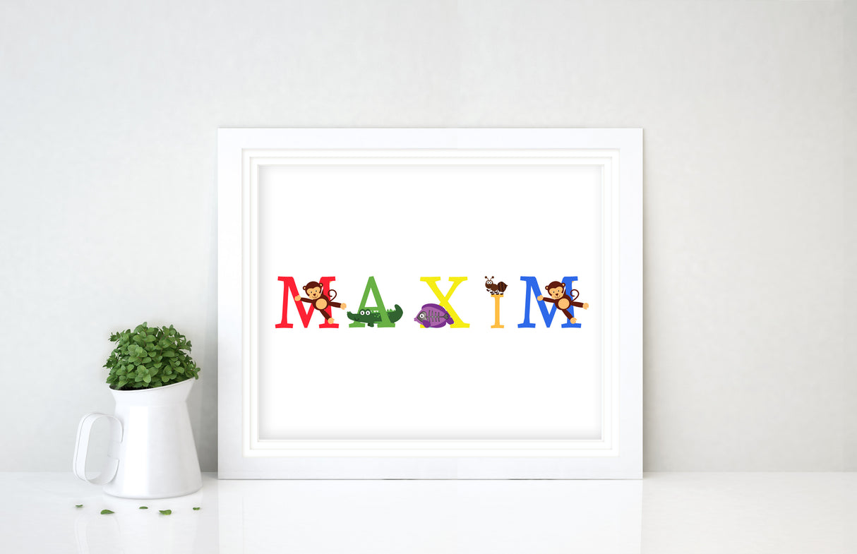 Personalised Name Prints, Name Prints, Name Prints for Nursery, Name prints for baby, personalised baby name wall art