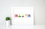 Personalised Name Prints, Name Prints, Name Prints for Nursery, Name prints for baby, personalised baby name wall art