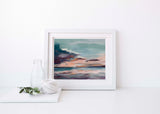 Eye-catching ocean-inspired wall art, Coastal wall decor with a colorful twist, Unique abstract seascape in bold colors