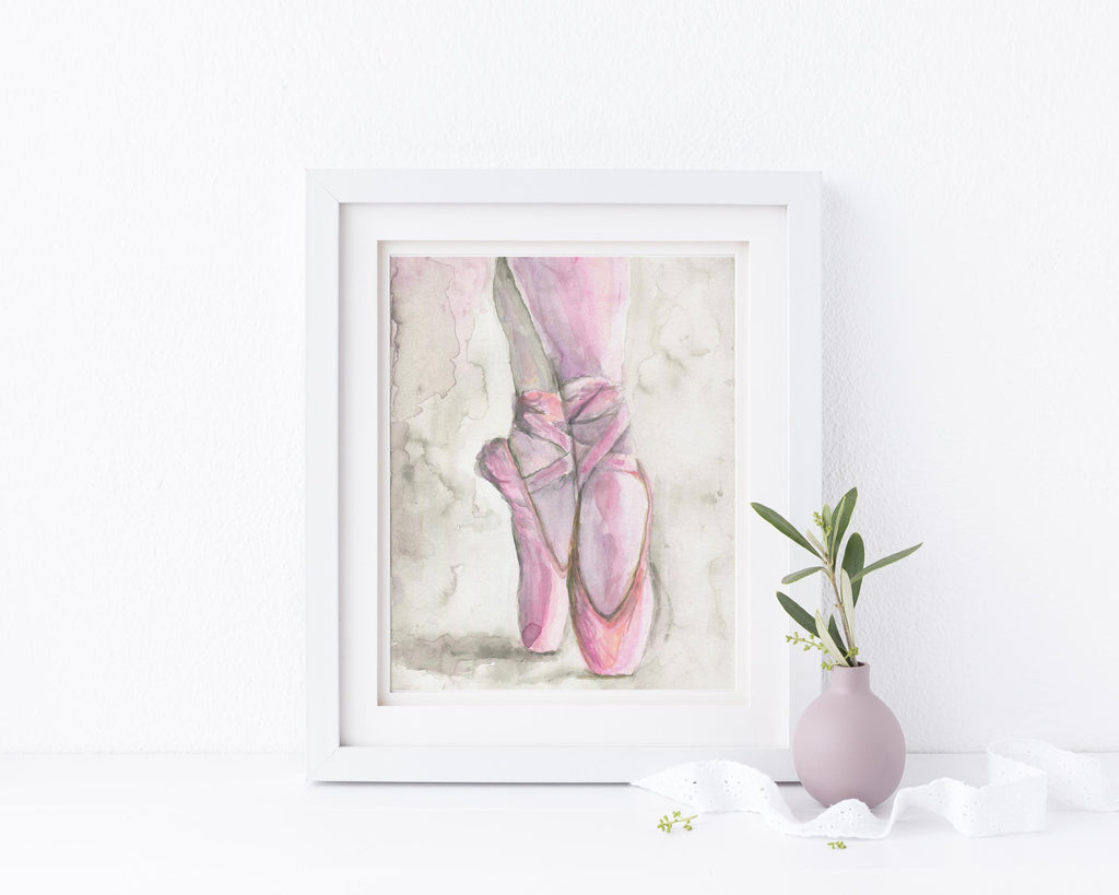Ballerina Slippers Wall Decor, Ballet Shoes Pictures, Pointe Shoe Art