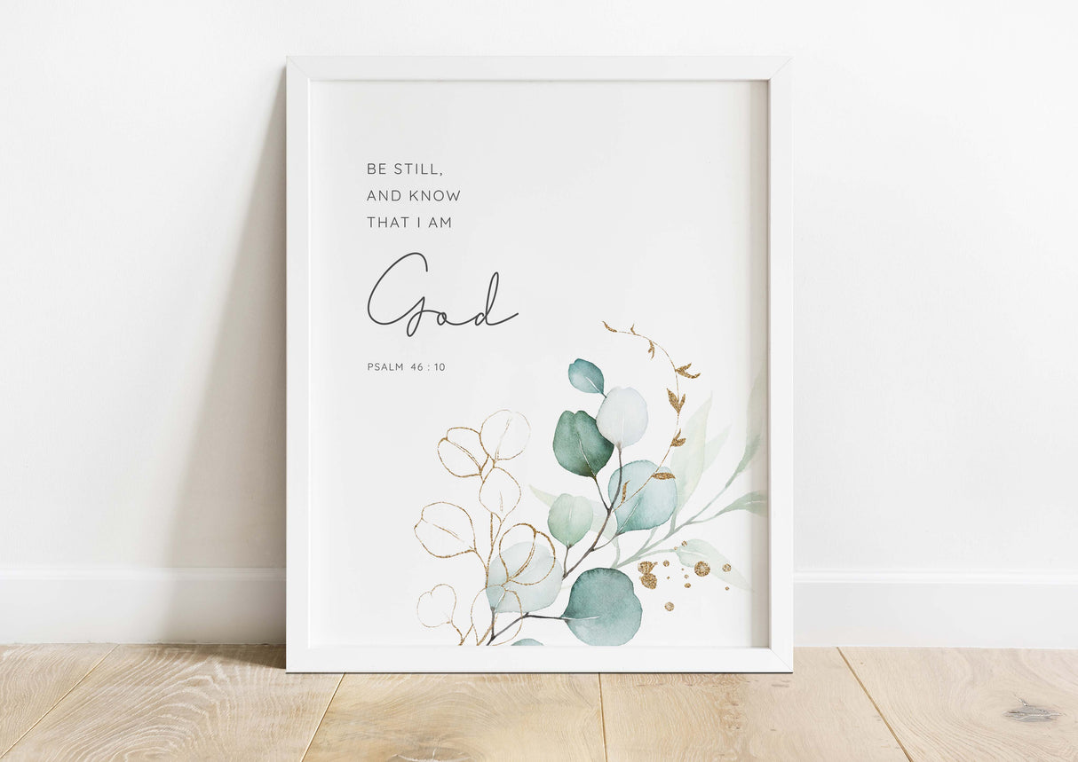 Be Still Bible Verse Print, Bible Verse Art Prints, Christian Quotes Wall Art, Christian Quote Prints, Christian Quotes Prints