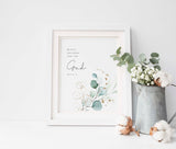 Be Still and Know, Still and Know Print, Psalm 46 10, Botanical Prints, New Home Gift, Gift for Christian, Christian Gifts, Gifts for Her