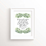 Joshua 1 verse 9 print, Biblical Gifts Women, Biblical Gifts, Bible Verse