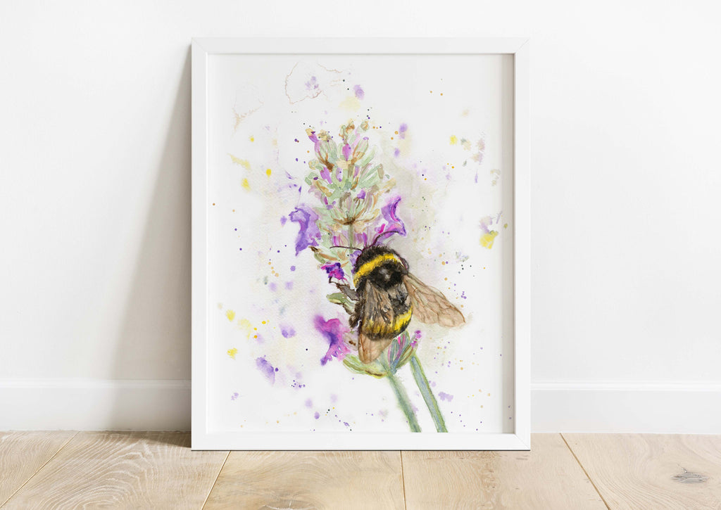 Bumble Bee Print, Bumblebee Wall Art, Bee Keeper Gift, Insect Decor, Insect Watercolour, bumblebee print, bee watercolour