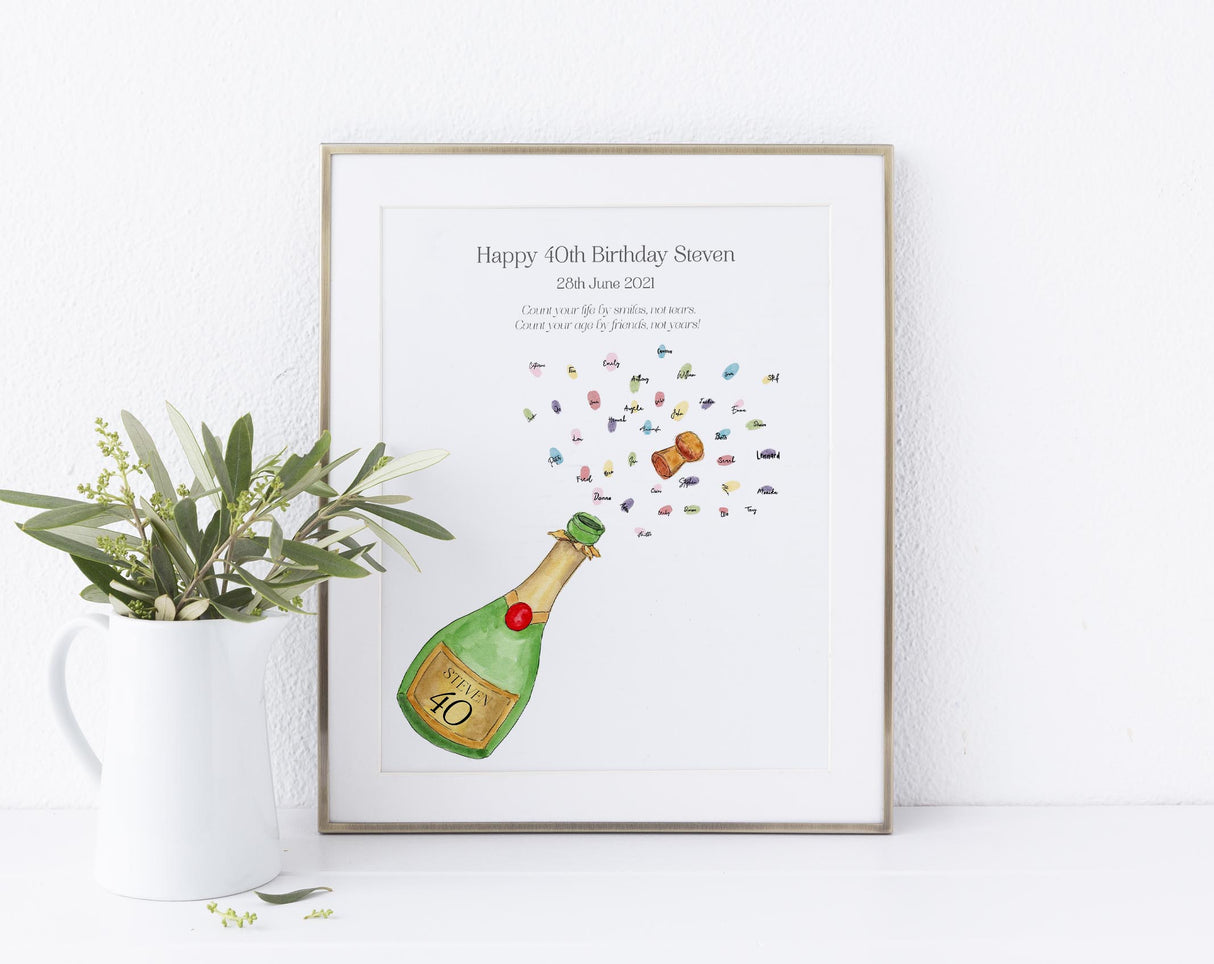 birthday fingerprint tree, birthday party guestbook, unique guest book, Birthday Guest Book, Housewarming Party Idea