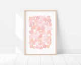 pink Wall Art, Watercolor Abstract Print, Bedroom Decor Prints, Office Decor Watercolour Painting, Modern Minimalist Art