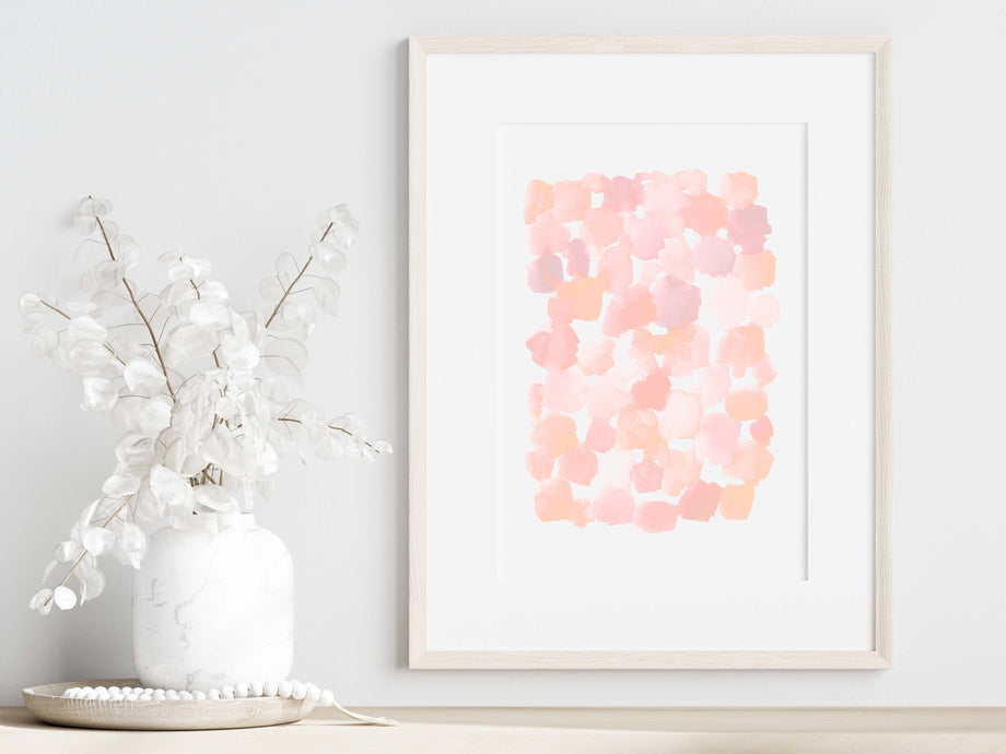 Blush deals wall art