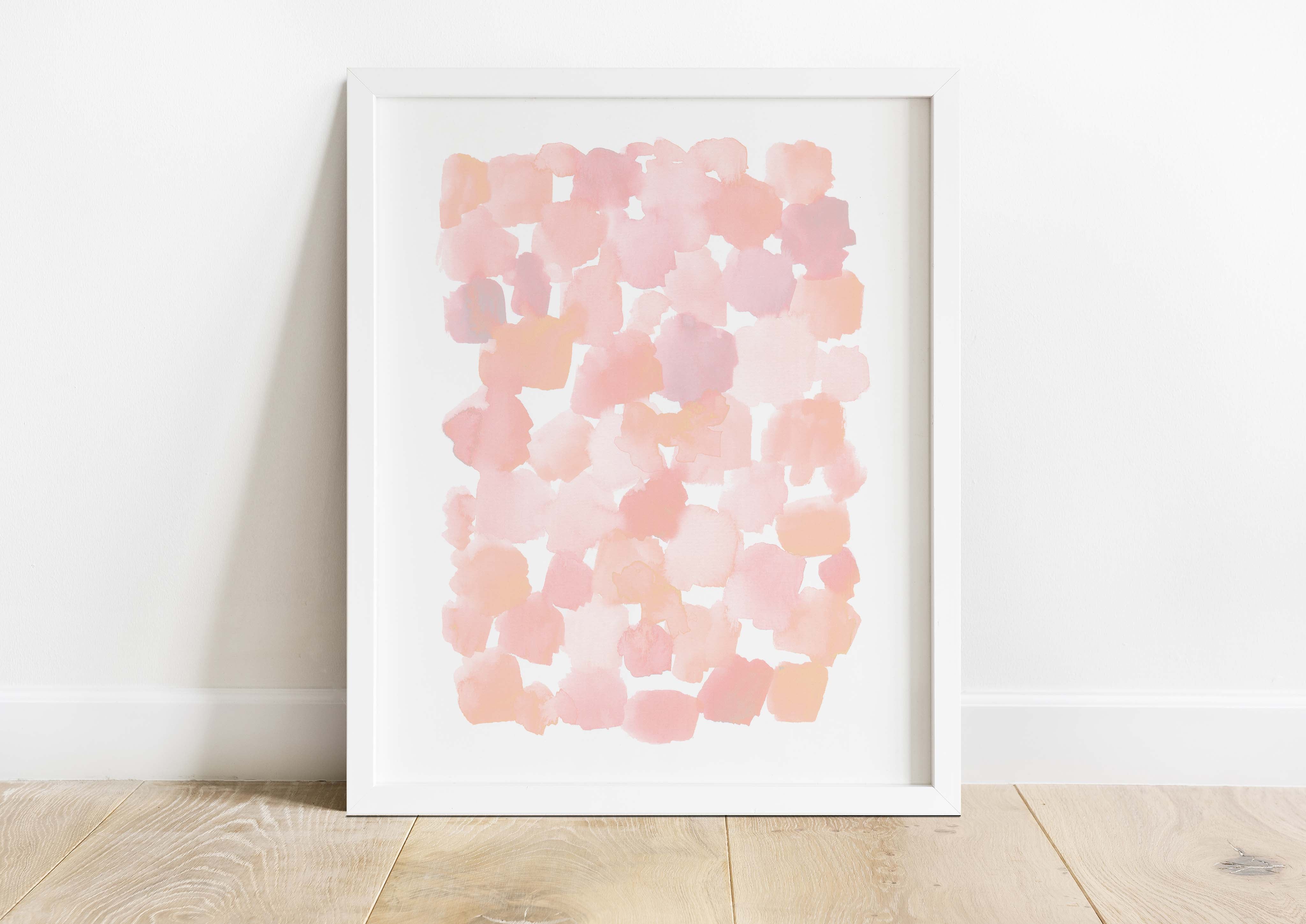 Pink Abstract Print, Blush Pink Wall Art, Watercolour Abstract Art – Crafty  Cow Design
