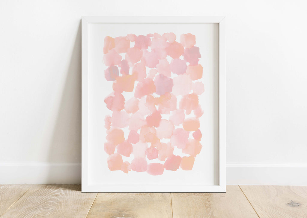 Pink Abstract Print, Blush Pink Wall Art, Watercolour Abstract Art, blush wall prints, Modern Wall Art Print, Letterbox Gift