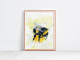 bumblebee insect wall art, bumblebee print gifts, insect wall art, insect print, bee print, bee wall art, bee wall art print