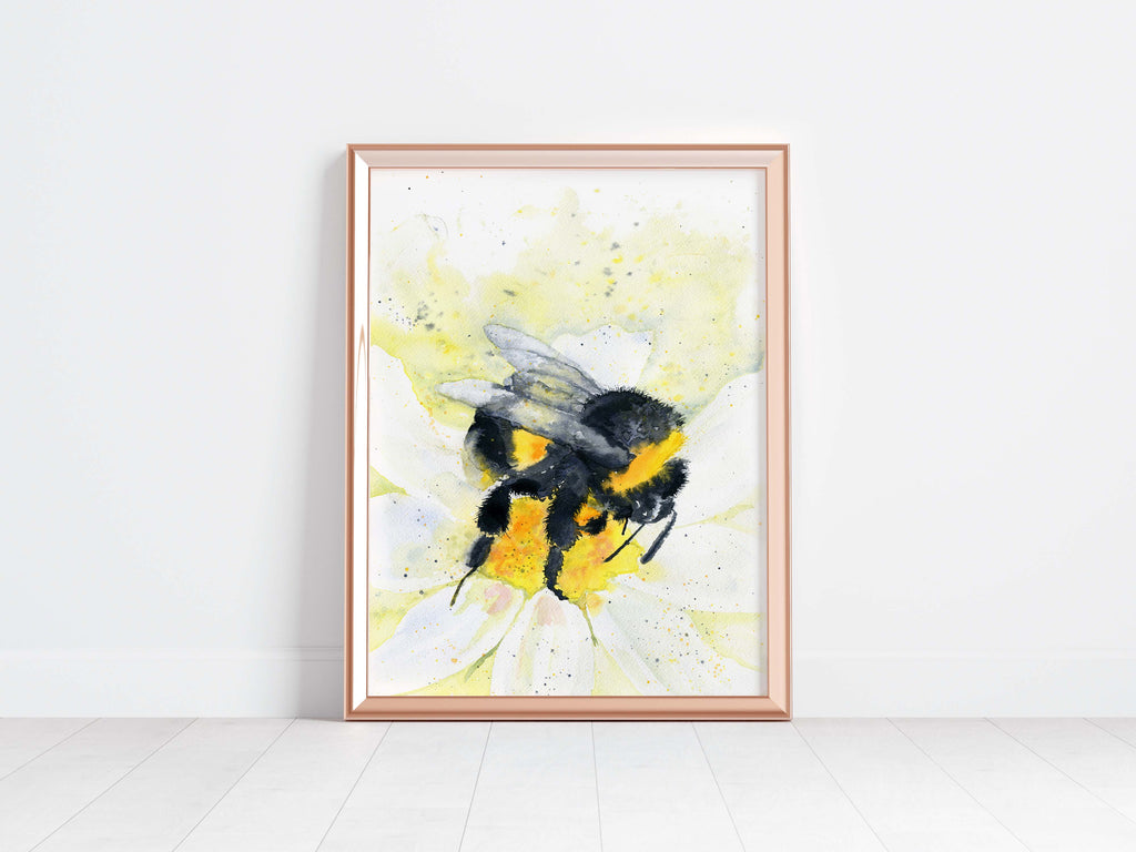 bumblebee insect wall art, bumblebee print gifts, insect wall art, insect print, bee print, bee wall art, bee wall art print