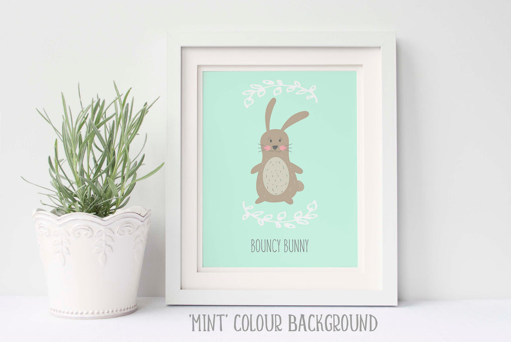 Bunny nursery art, bunny nursery pictures, bunny nursery ideas, bunny, personalised nursery wall art,cute bunny wall art 