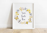 Butterfly Custom Quote Prints, Personalised Quote Prints, custom quote print, custom text print, custom lyrics print