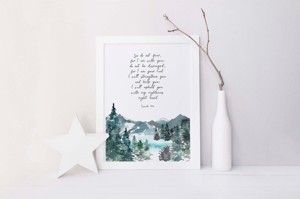 So do not fear wall art, so do not fear bible verse quote, christian posters with bible verses, bible quotes, bible art