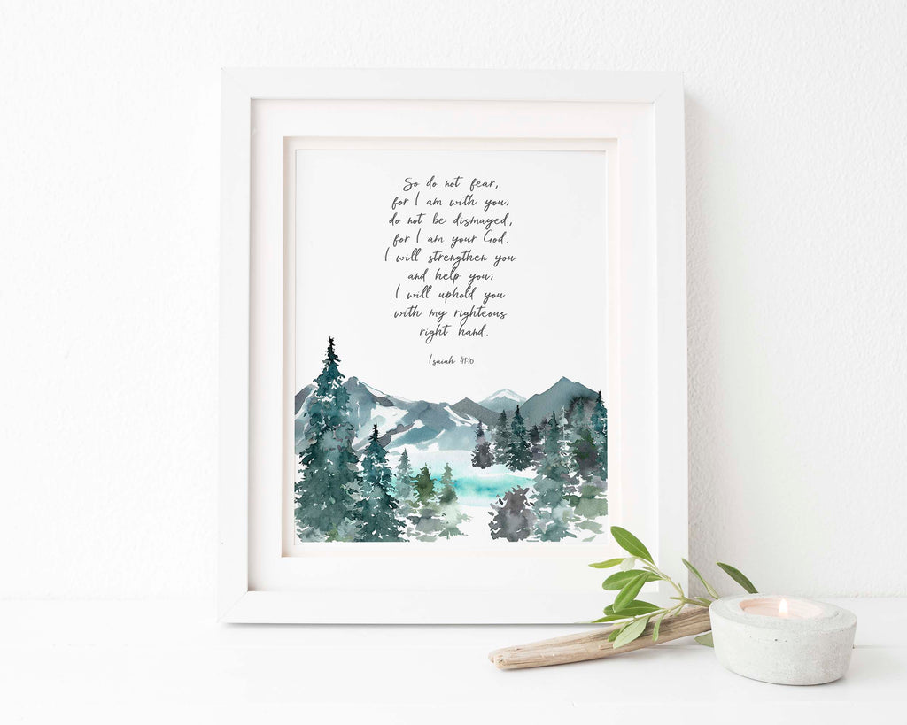 bible Quotes Wall Art, religious art, christian wall art, christian gifts, So do not fear picture, So do not fear print