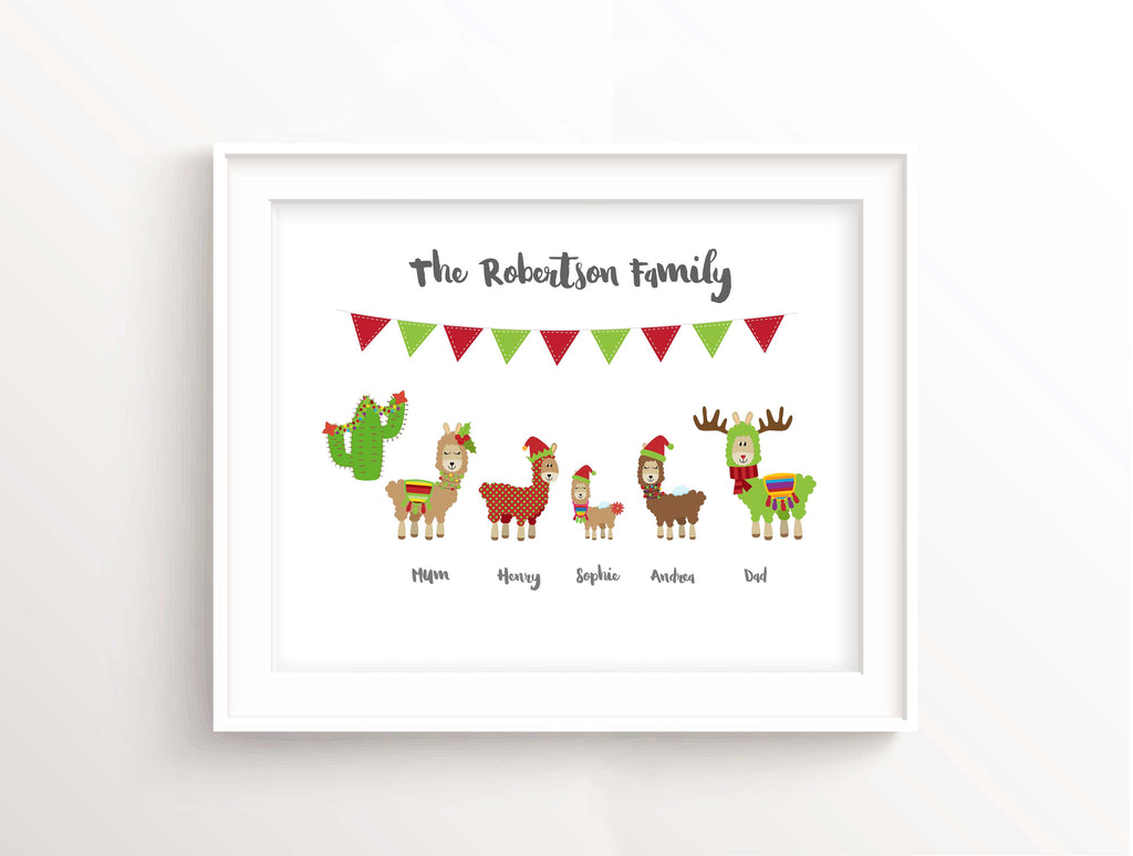 personalised christmas gifts, personalised christmas presents, personalised christmas wall art, family christmas picture
