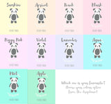 Panda Nursery Wall Art - Colour Options