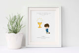 First Holy Communion Presents For Boy, personalised holy communion prints, first communion keepsakes