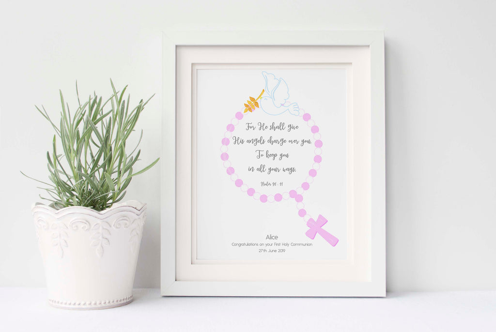 First Communion Gifts for Boys First Communion Gifts, Psalm 91 Print, Holy Communion Gift Girl, Religious Gifts