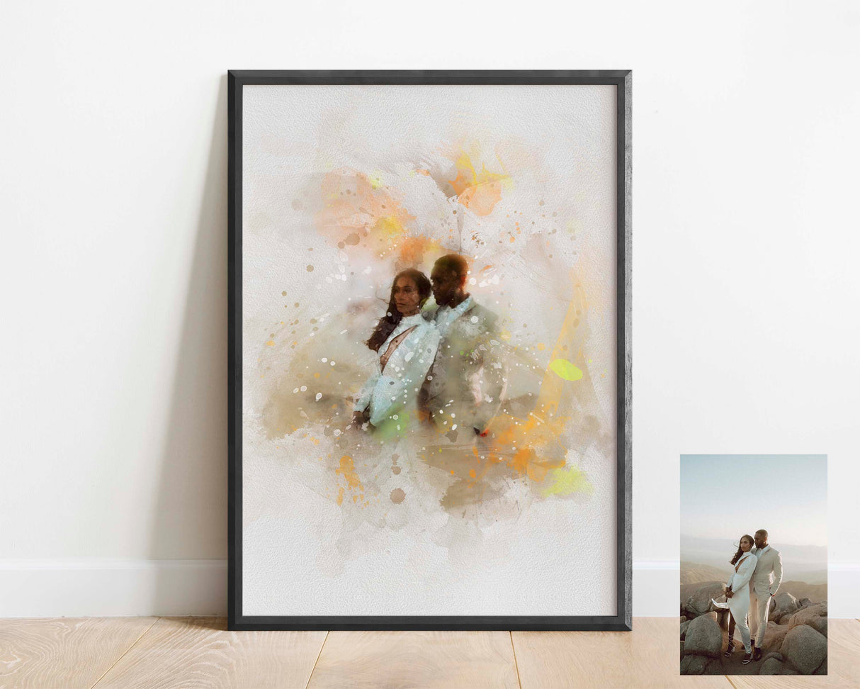 Custom couple gifts, custom couple painting, custom couple drawing, custom portrait couple, personalised couple portrait