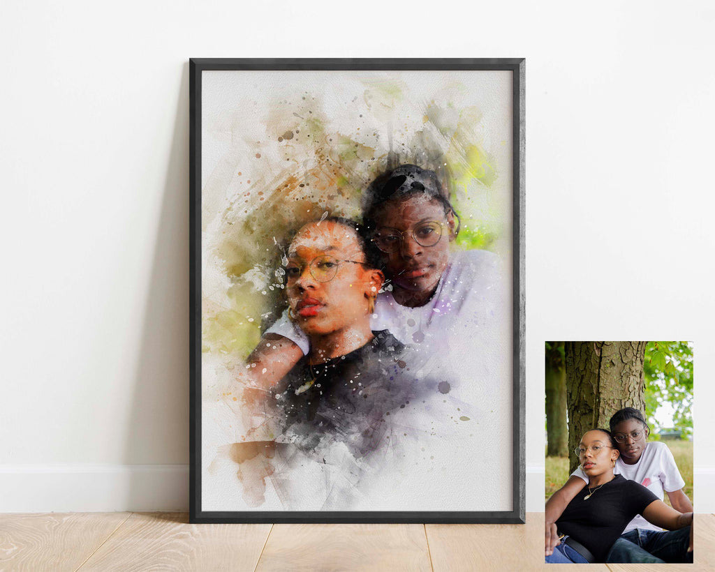 personalised couple print, couple portrait custom, gift for couple, Husband and Wife, couple christmas gift, custom couples illustration