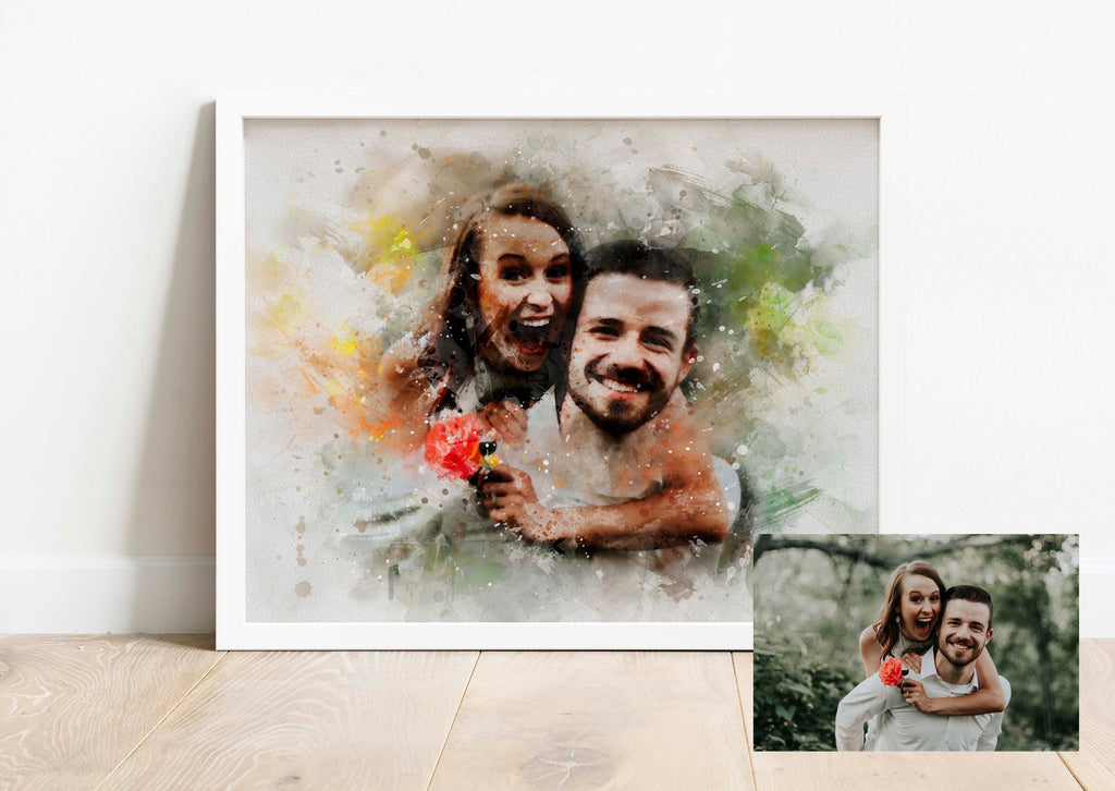 couple gifts for boyfriend, custom couples gift, couple gifts personalized, couple portrait from photo, anniversary gift idea