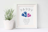 First Fathers Day Gift from Kids, Baby Footprint Kit, Dad Birthday Gift for Dad,Handprint Gift, Gifts for Dad,