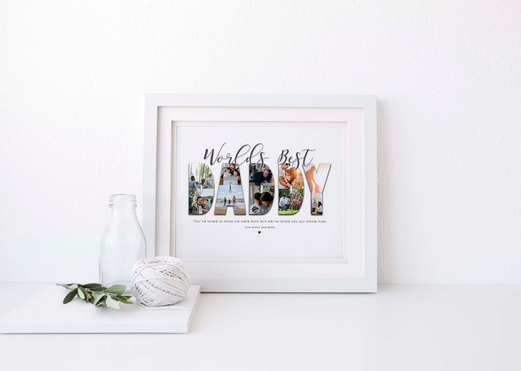 daddy photo print, daddy photo birthday gift, daddy photo presents, daddy personalised photo, personalised dad photo gift idea