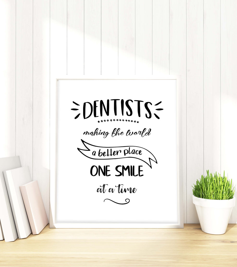 Dental Art for Office, Dentist Gift for Dentist Quote, Dentist Art, Dental Gifts, dental wall art
