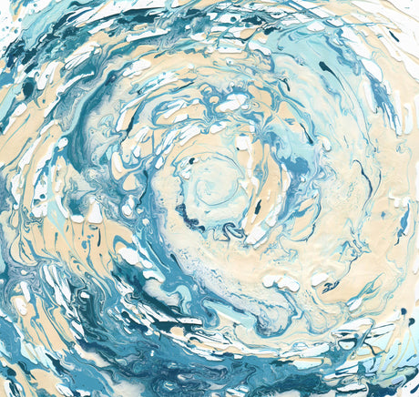 Coastal charm captured in a detailed ocean wave poster, Nature-inspired wall decor with a beachy aesthetic, Unique crashing wave artwork