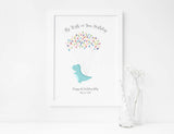 Dinosaur Birthday Party Keepsake Ideas, Party Fingerprint Kit Print, dinosaur 1st birthday, first birthday ideas print