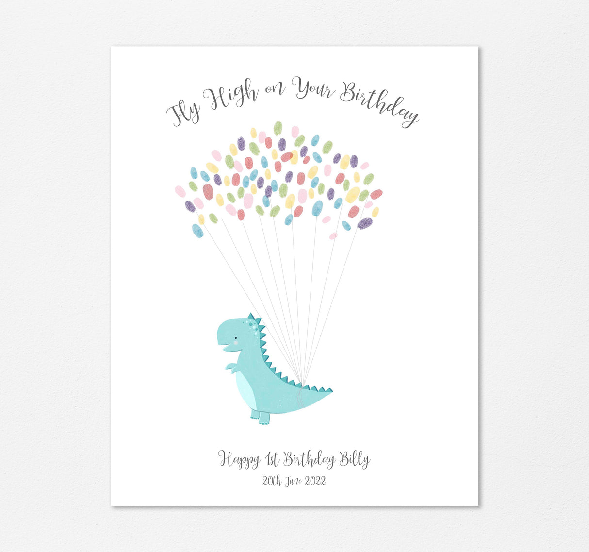 dinosaur birthday party supplies, fingerprint party ideas, fingerprint print party kit, fingerprint print party supplies