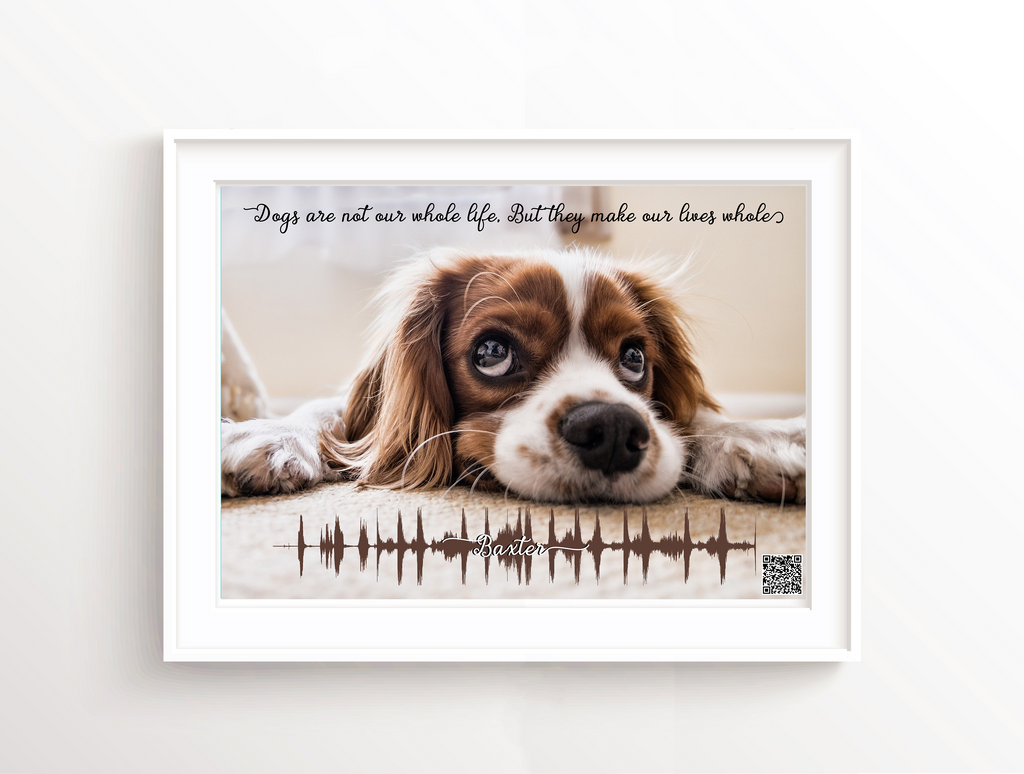Custom Dog Sound Wave Art, Personalised Dog Prints, Dog Sound Waves