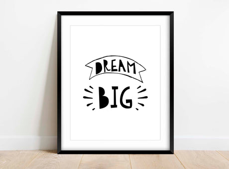 Dream Big Nursery Print, Dream Big Wall Art for Boys, Boys Bedroom Pictures, Black and White Nursery, boys nursery ideas