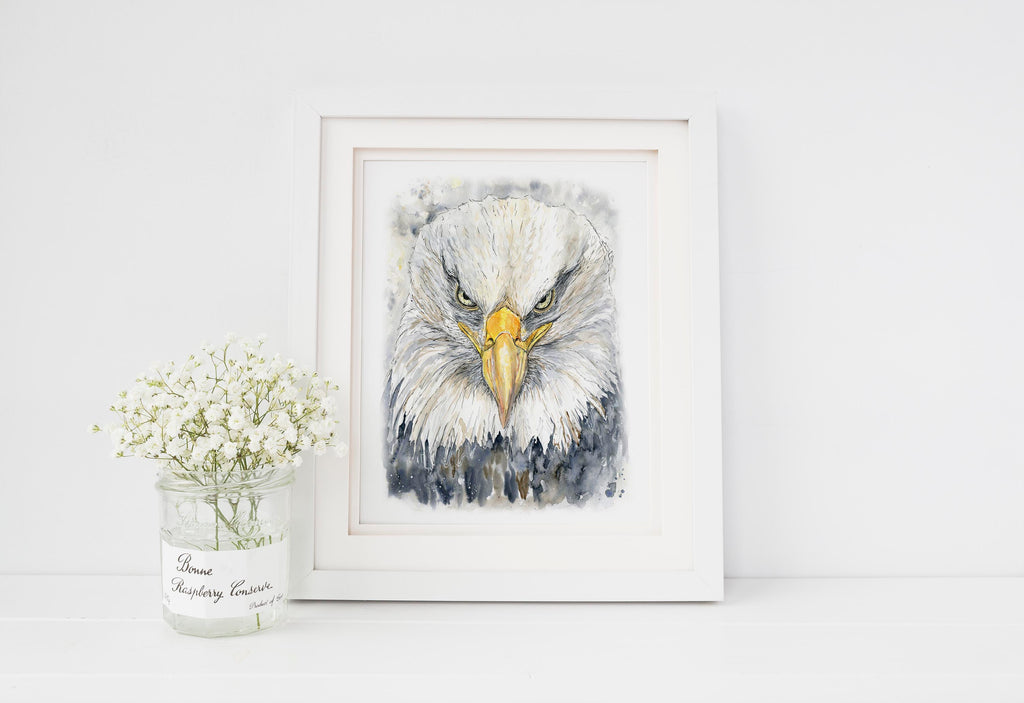 Eagle Watercolor Bird Prints, Eagle Poster Bird Picture, watercolor wall art, watercolour eagle, eagle watercolour, bird art