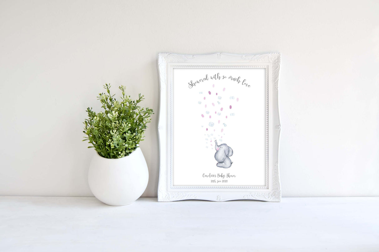 Elephant Baby Shower Ideas, elephant Baby Shower Theme, Elephant Baby shower guest book printable, baby shower keepsake