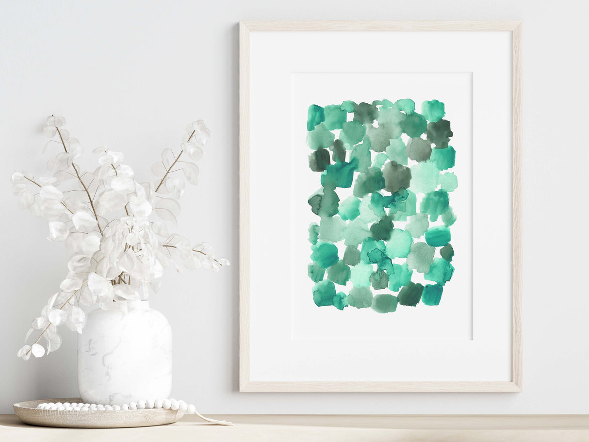 emerald green art prints,watercolor abstract painting, watercolor abstract art, mens Bedroom Decor Watercolor Art, emerald green Art